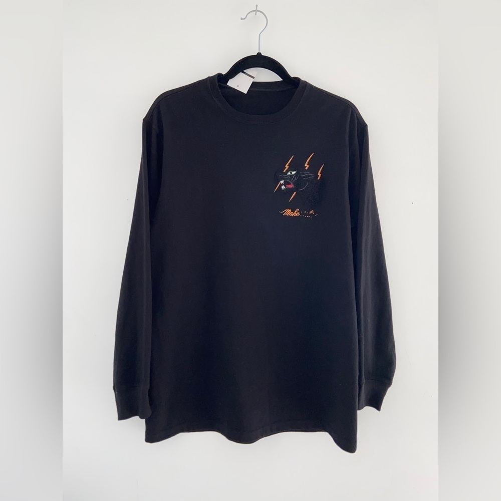 Maharishi Long Sleeve Tee S Black Panther embroidery UNI 1/1​​​